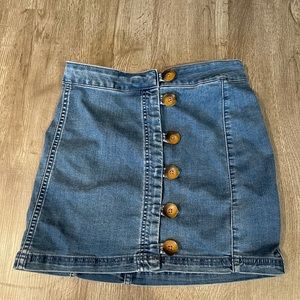 Free people denim skirt 0
